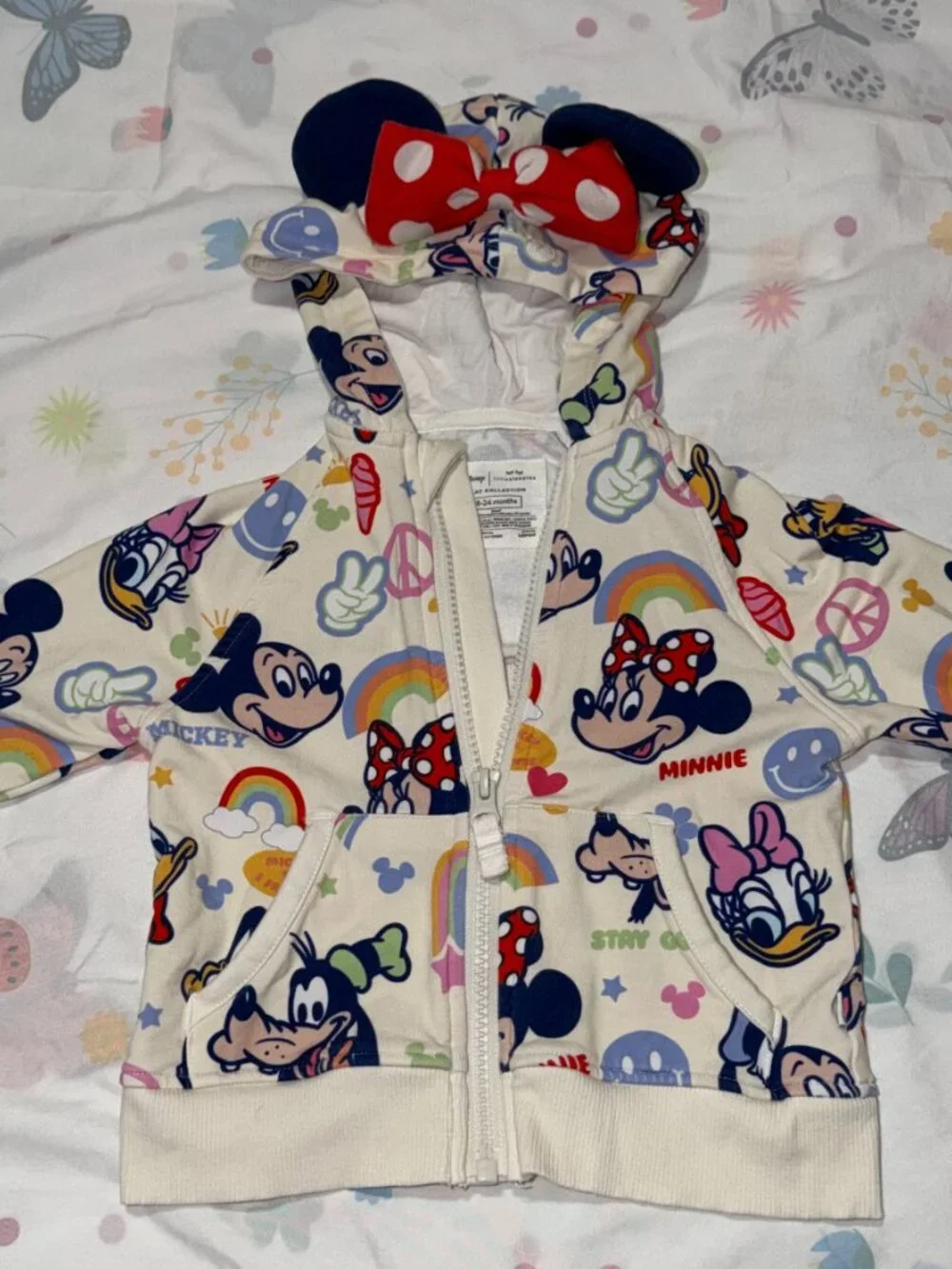 Little Sleepies Mickey Mouse Clubhouse Minnie Zip Hoodie